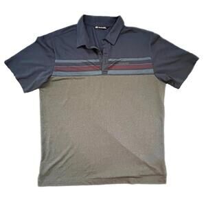 Travis Mathew Blue and Gray Polo Shirt - L